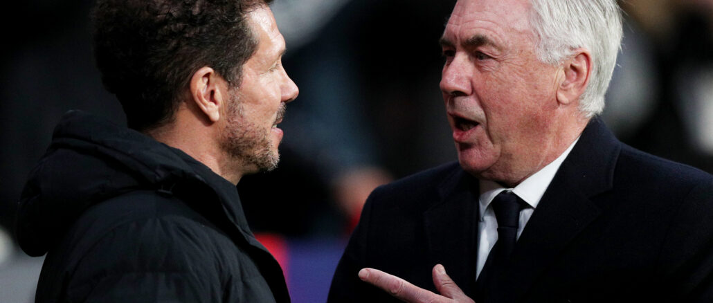 Atletico Madrid v Real Madrid CF - Copa del Rey Diego Simeone y Carlo Ancelotti