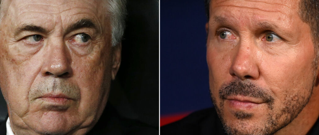 Real Madrid CF v Atletico Madrid - Super Copa de España Semi-Final Ancelotti y Simeine