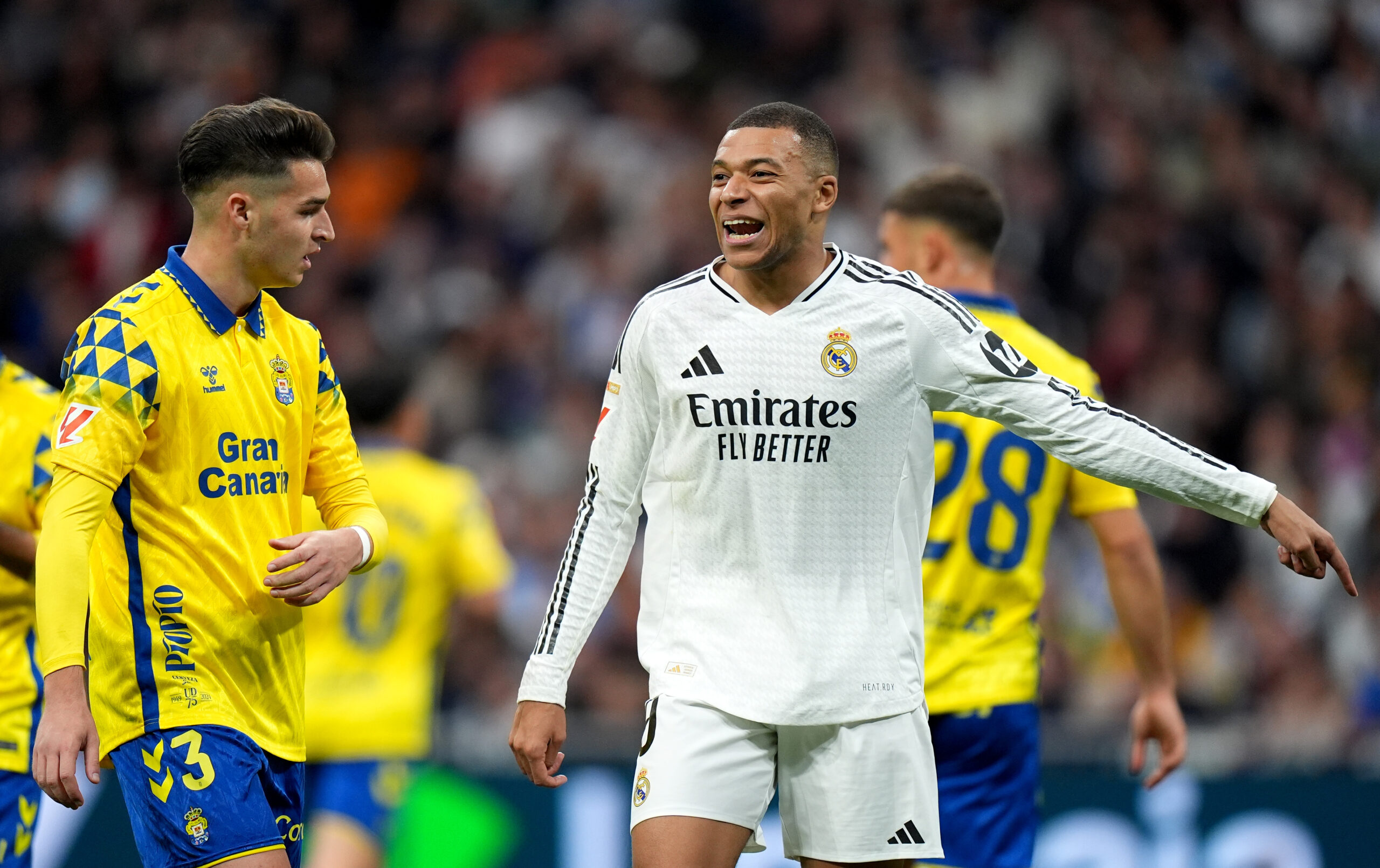 Kylian Mbappé marca otro golazo para el Real Madrid y es líder con un doblete ante Las Palmas