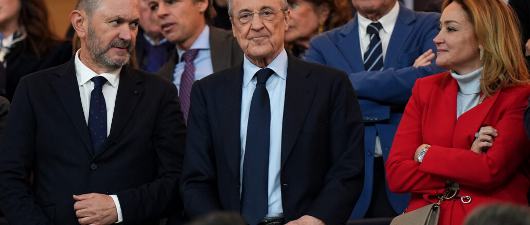 Real Madrid v Celta de Vigo - Copa Del Rey Florentino Pérez y Rafael Louzán