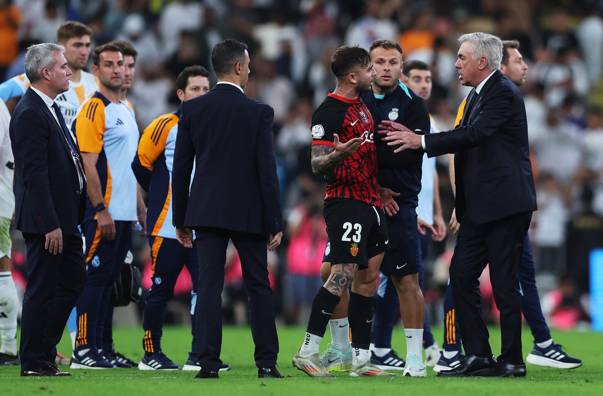 Ancelotti: «Fue una pelea innecesaria en el final y no le hecho la culpa ni a Mallorca ni al Real Madrid»