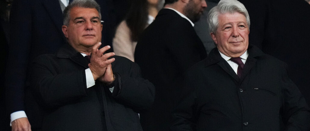 Atletico de Madrid v FC Barcelona - LaLiga Santander Enrique Cerezo y Joan Laporta