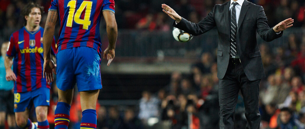 Thierry Henry y Pep Guardiola