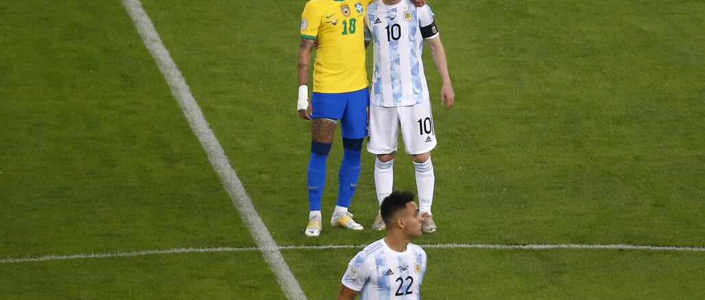 Brazil v Argentina: Final - Copa America Brazil 2021 Neymar Y messi