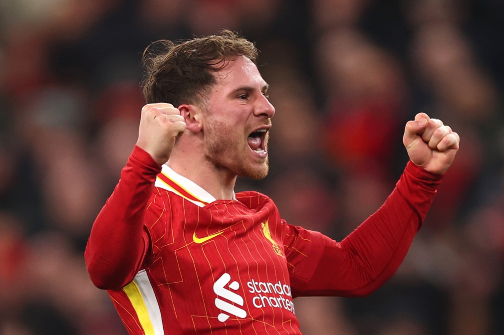 Mac Allister marcó ante Newcastle su quinto gol de la temporada en Liverpool