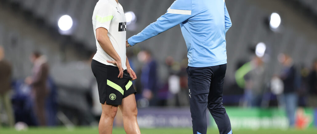 Guardiola y Julián Álvarez
