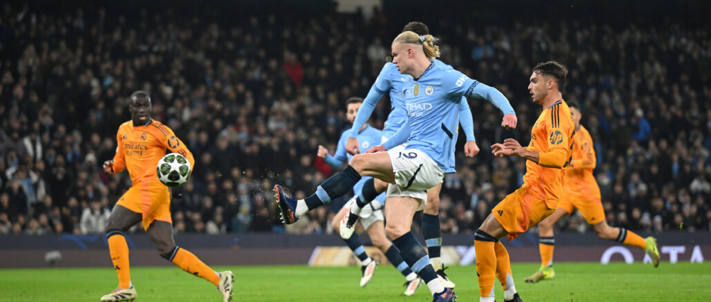 Manchester City v Real Madrid C.F. - UEFA Champions League 2024/25 League Knockout Play-off First Leg Erling Haaland