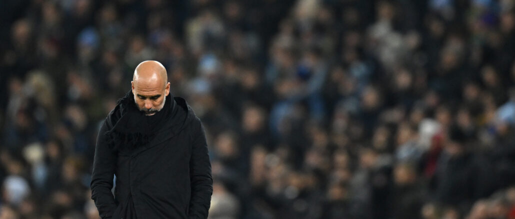 Manchester City v Real Madrid C.F. - UEFA Champions League 2024/25 League Knockout Play-off First Leg Pep Guardiola