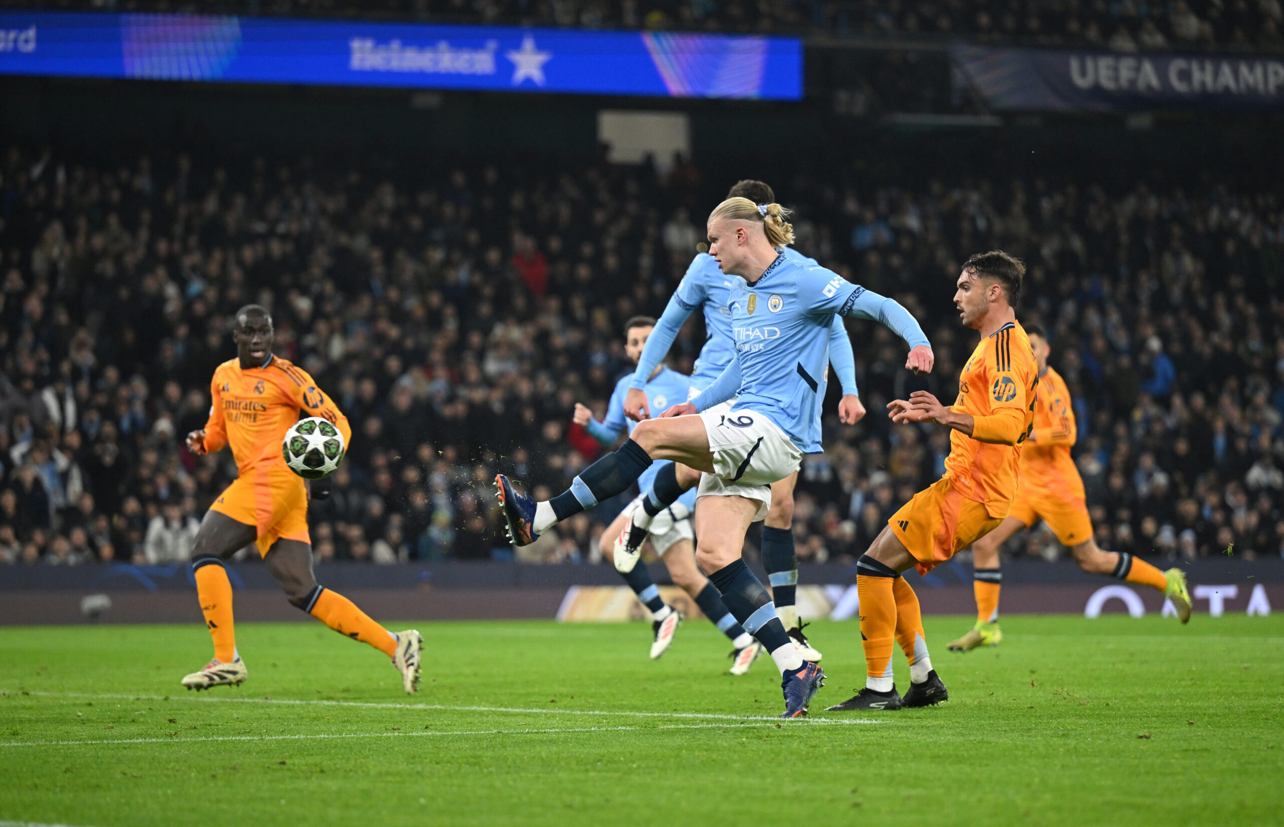 Haaland marcó con suspenso para el City ante el Real Madrid y llegó a 48 goles en 48 juegos de Champions