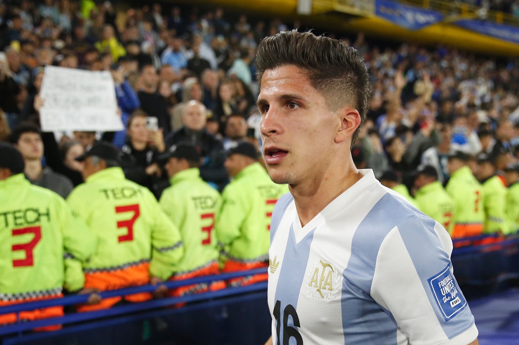 Giuliano Simeone convirtió ante Brasil su primer gol con la Selección Argentina