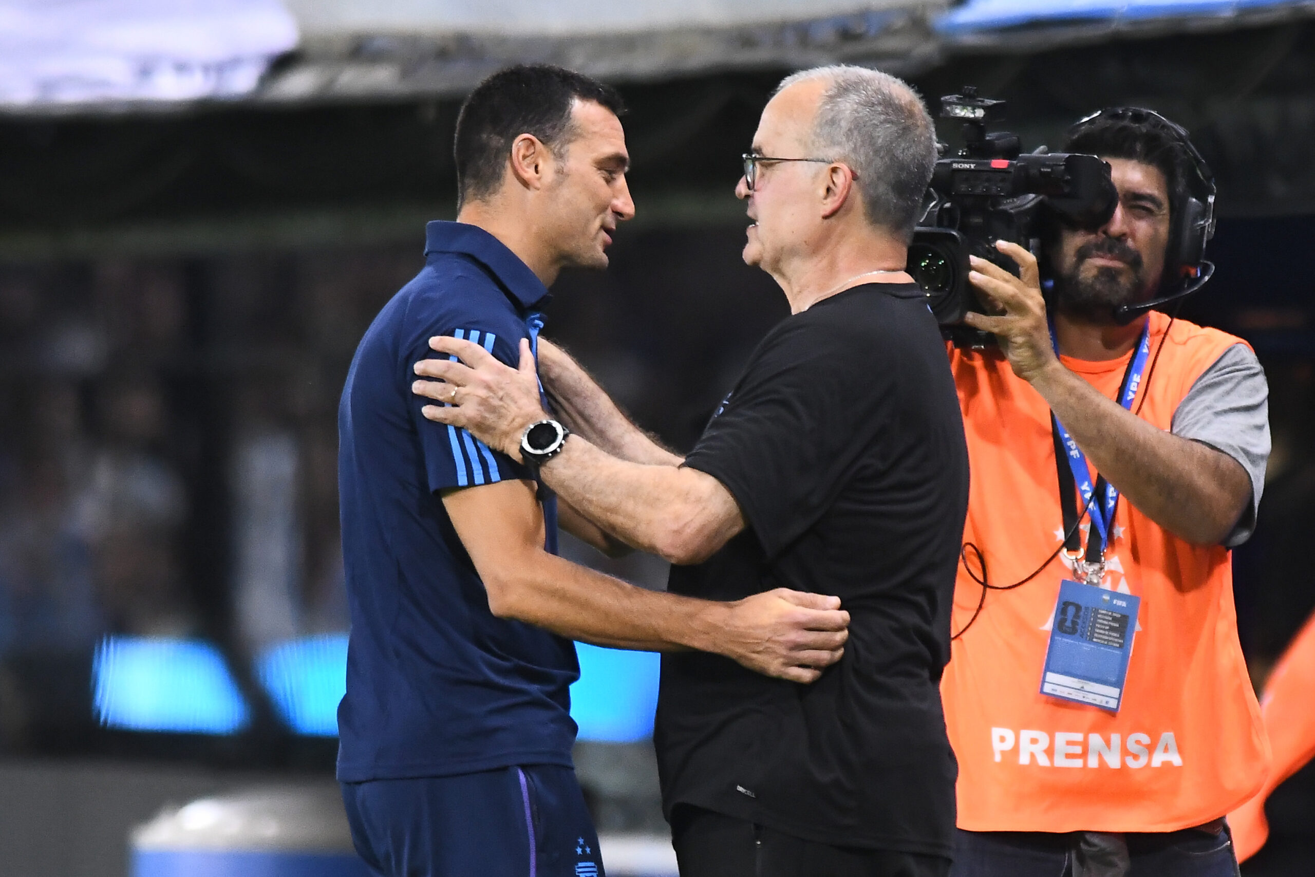 Lionel Scaloni y Marcelo Bielsa