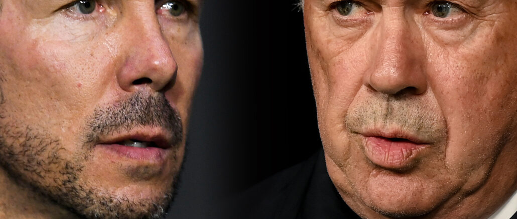 Atletico de Madrid v Real Madrid CF - LaLiga Santander Ancelotti y Simeone