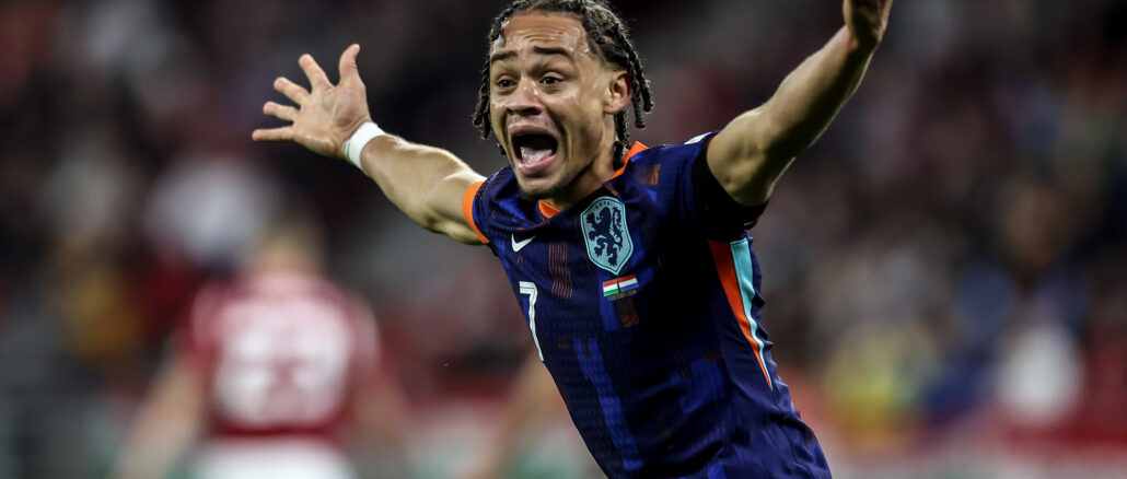 Hungary v Netherlands - UEFA Nations League 2024/25 League A Group A3 Xavi Simons