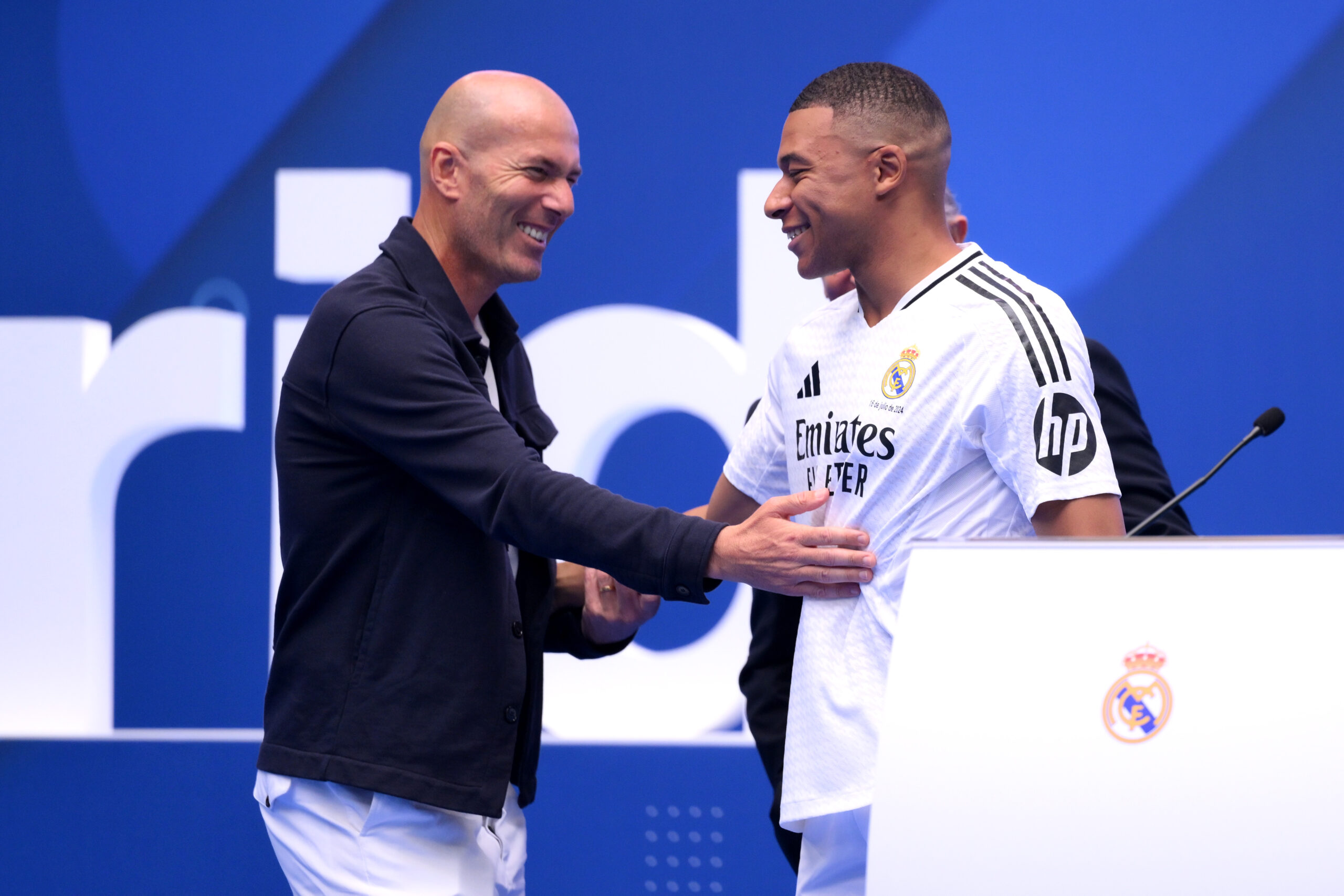 Zinedine Zidane y Kylian Mbappé