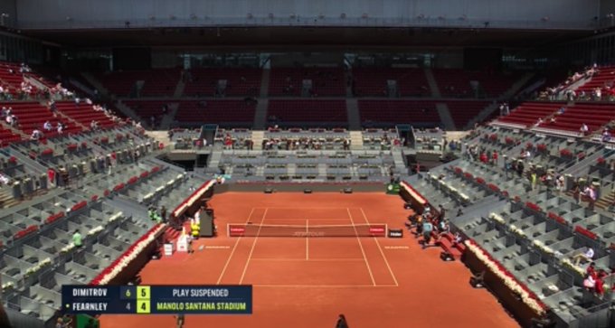Se postergó la actividad en el Masters 1000 de Madrid por el apagón total en España