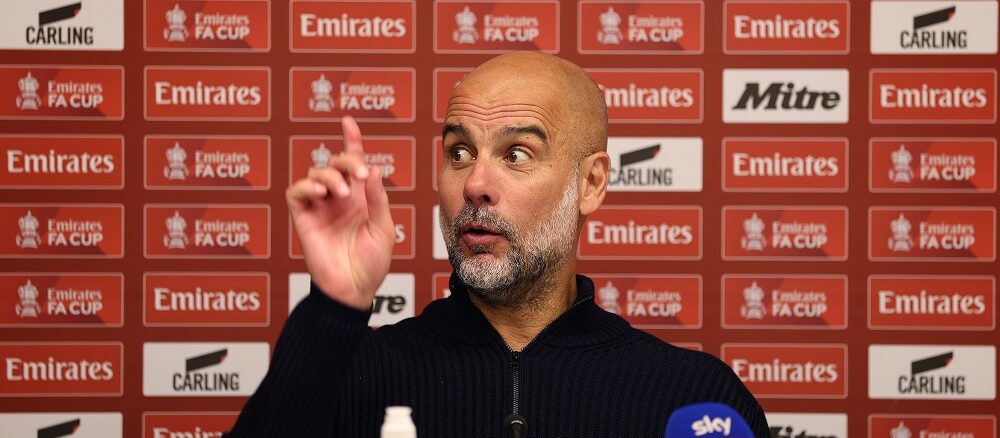 AFC Bournemouth v Manchester City - Emirates FA Cup Quarter Final Pep Guardiola