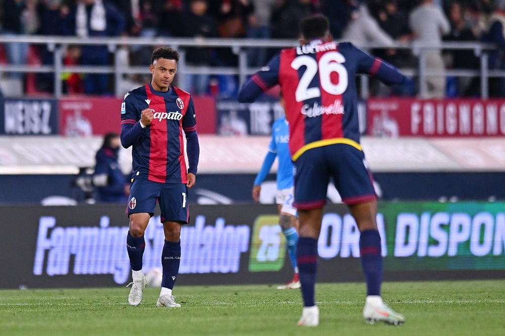 Bologna frena al Napoli con un golazo viral de taco de Dan Ndoye en la Serie A
