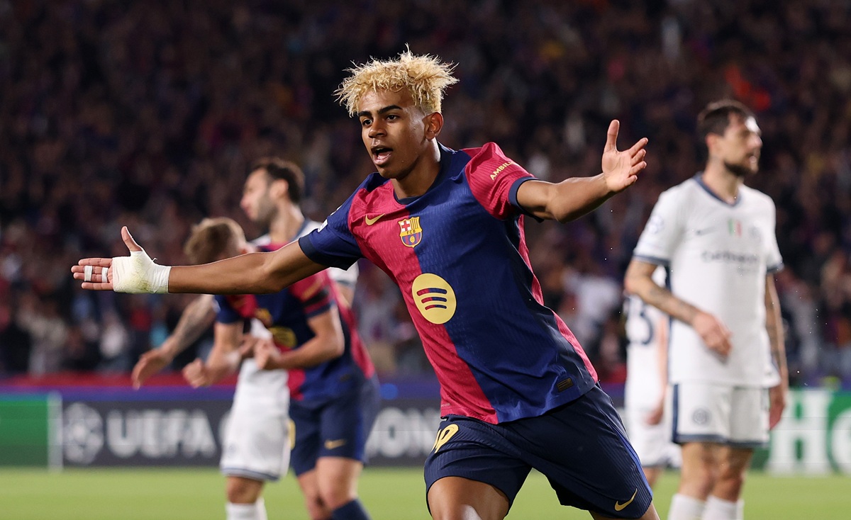 Lamine Yamal celebró con espectacular gol sus 100 partidos en Barcelona