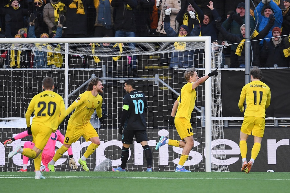 Bodo Glimt fue un tractor amarillo y liquidó a Lazio por 2 a 0 en Europa League