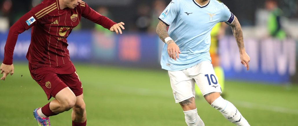 Matías Soulé clavó un golazo en el derbi entre Lazio y Roma