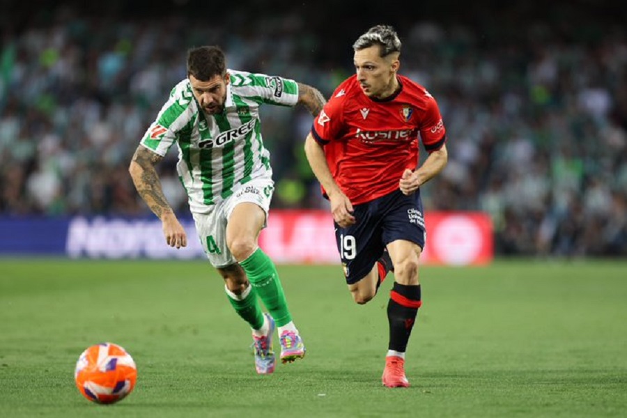 Betis empató con Osasuna y perdió terreno en la lucha por la Champios League