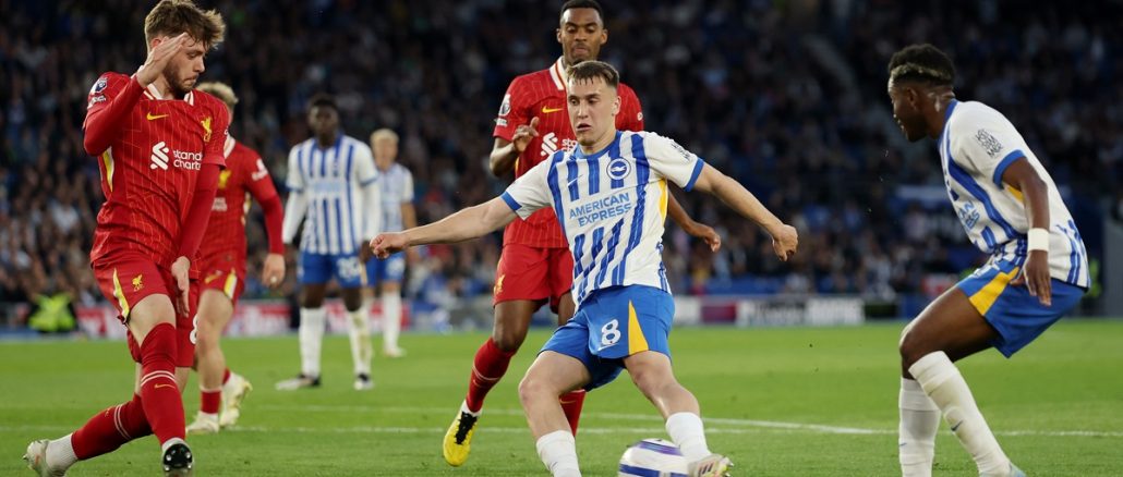 Partidazo en Susex del Este entre Brighton y Liverpool Brighton le ganó a Liverpool y podría jugar Conference League si se le dan algunos resultados