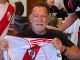 Arnold Schwarzenegger posó con una camiseta de River Plate