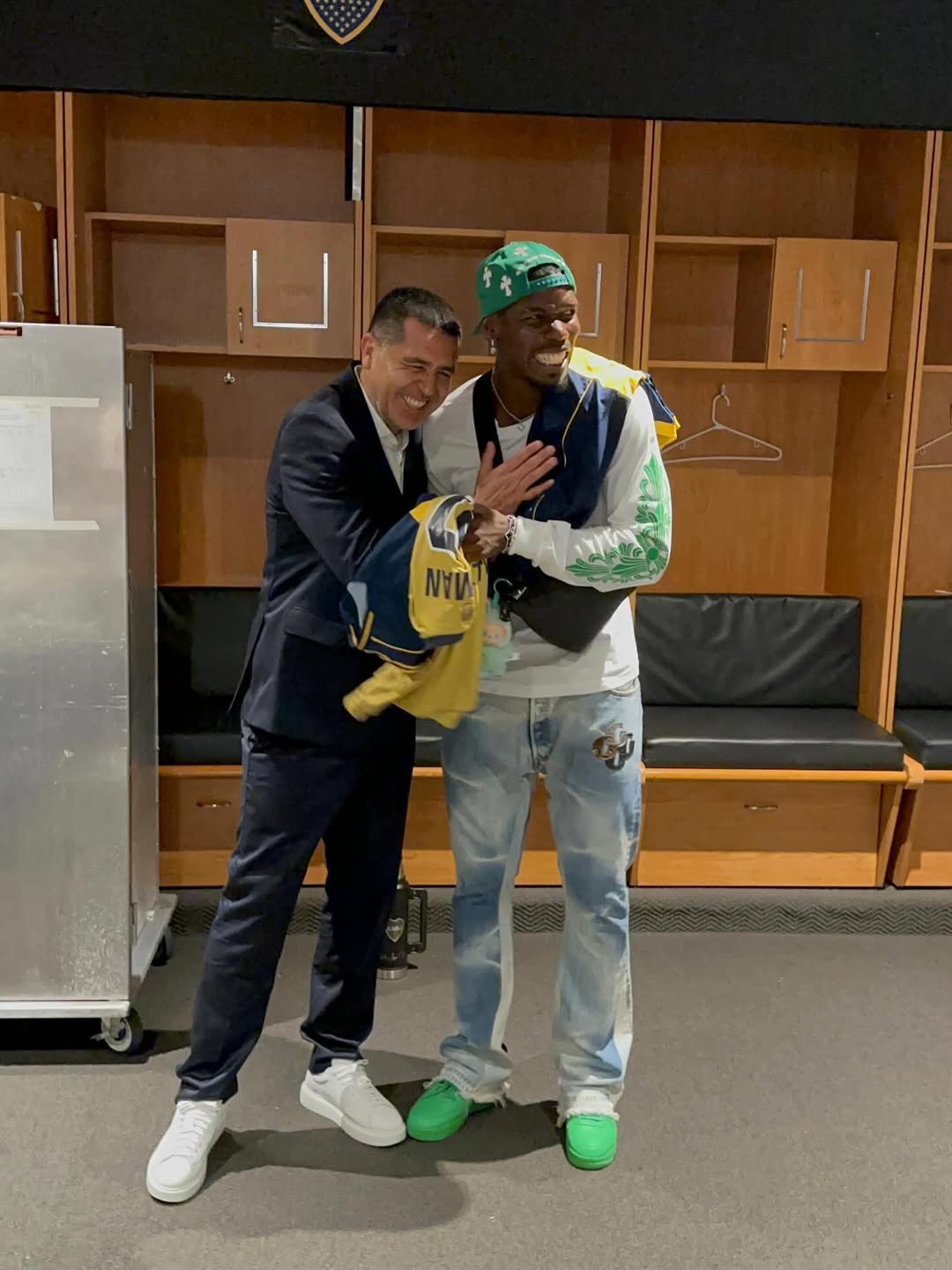 Riquelme junto a Di María y Pogba en el Mundial de Clubes