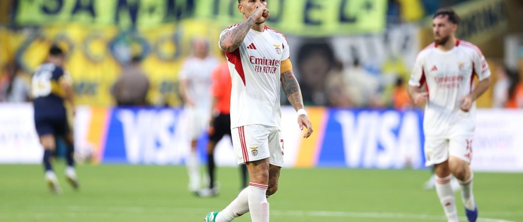 Nicolas Otamendi y el gol que le convirtió a Boca con el Benfica.