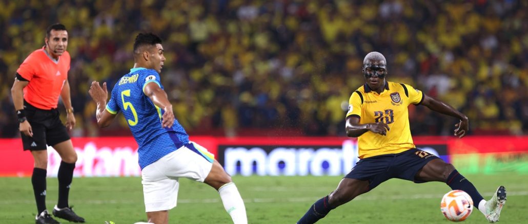 Casemiro ante Ecuador Casemiro volvió a ser titular en Brasil
