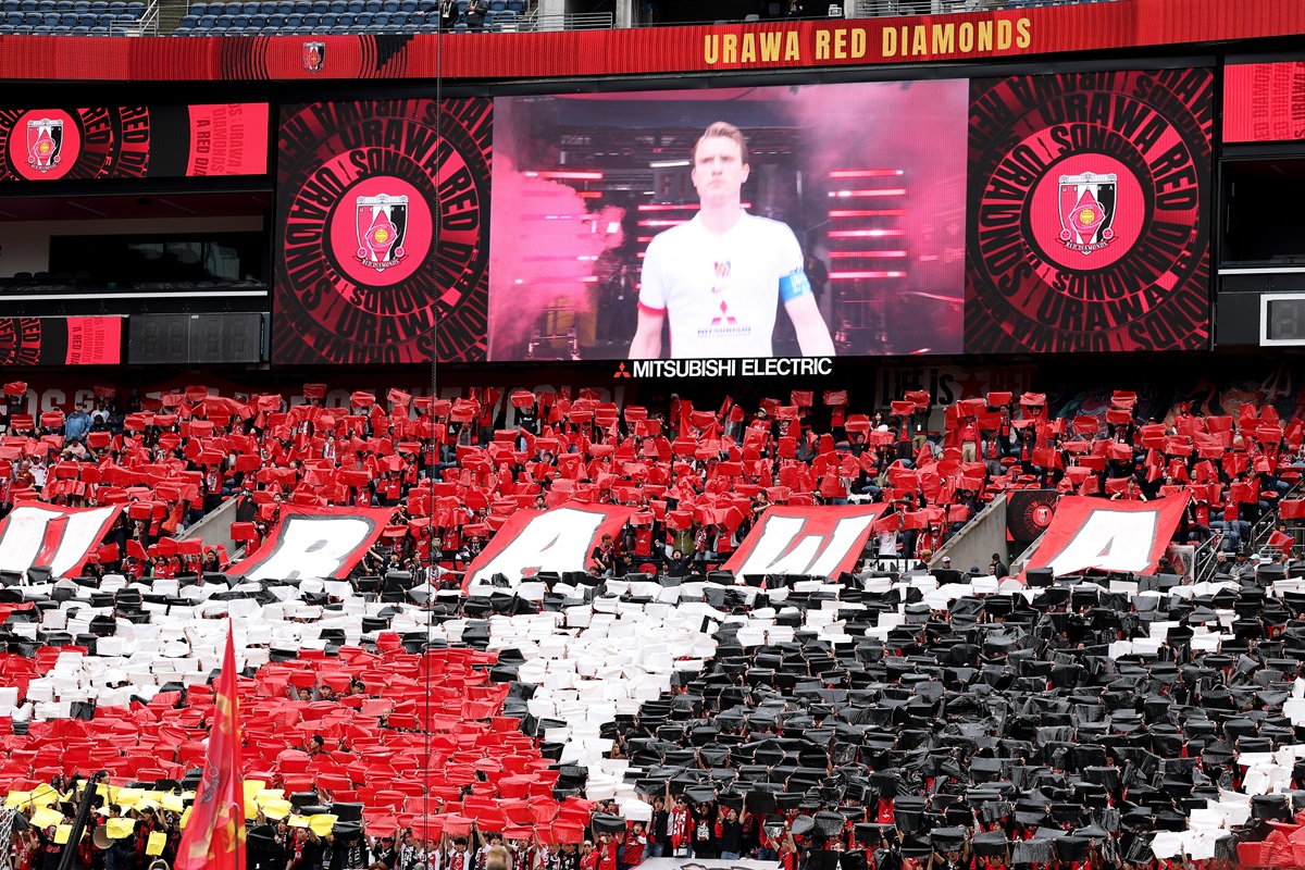 Fiesta en las tribunas de Urawa Red Diamonds en el partido ante Inter en Seattle