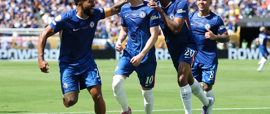 Palmer celebra su gol Chelsea golea al descanso y se acerca al título Mundial de Clubes