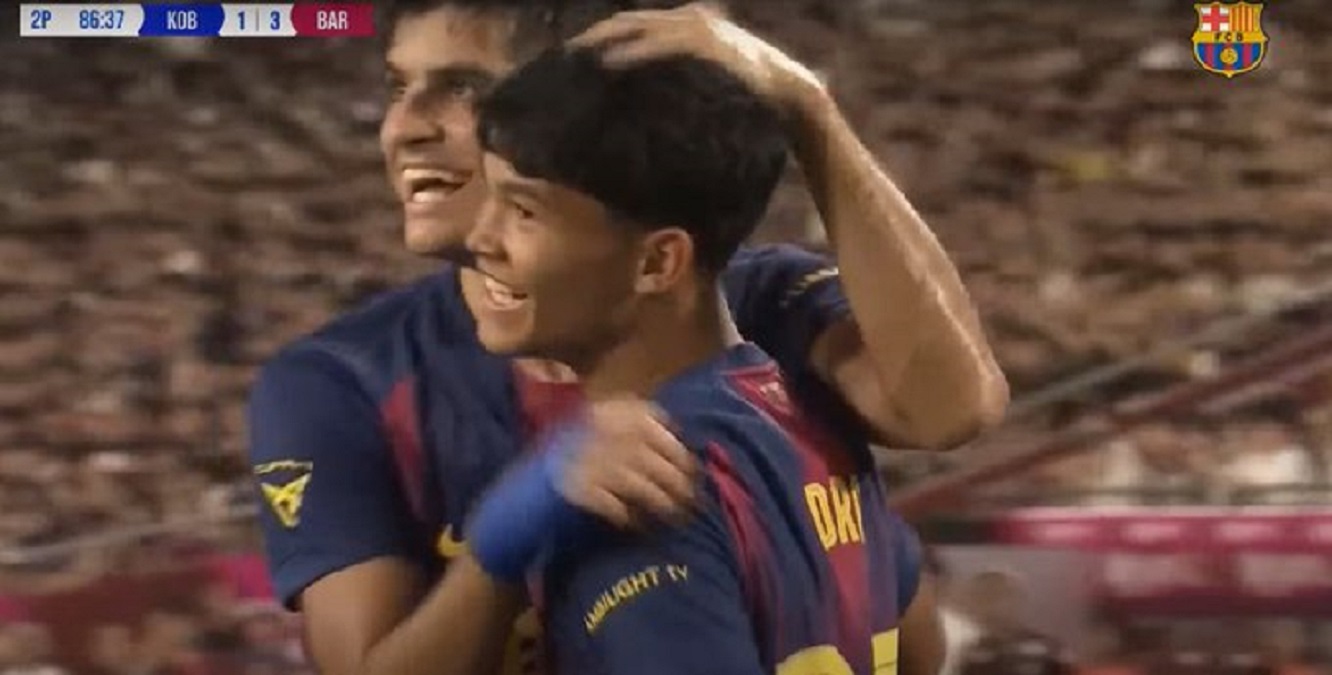 El canterano Dro Fernández debutó con un golazo en el Barcelona en la gira por Japón