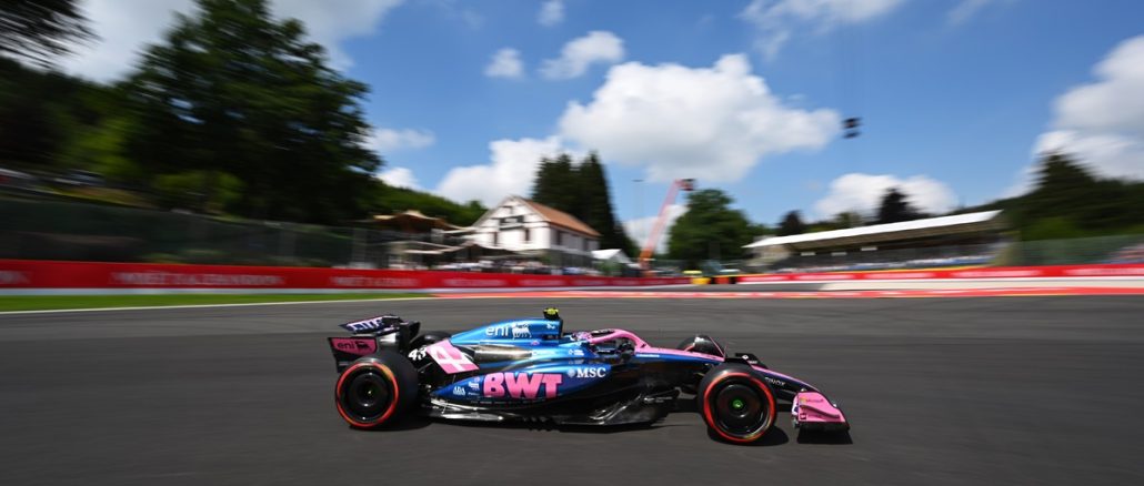 Franco Colapinto girando en Bélgica Franco Colapinto terminó en el puesto 19 de las pruebas libres de Bëlgica