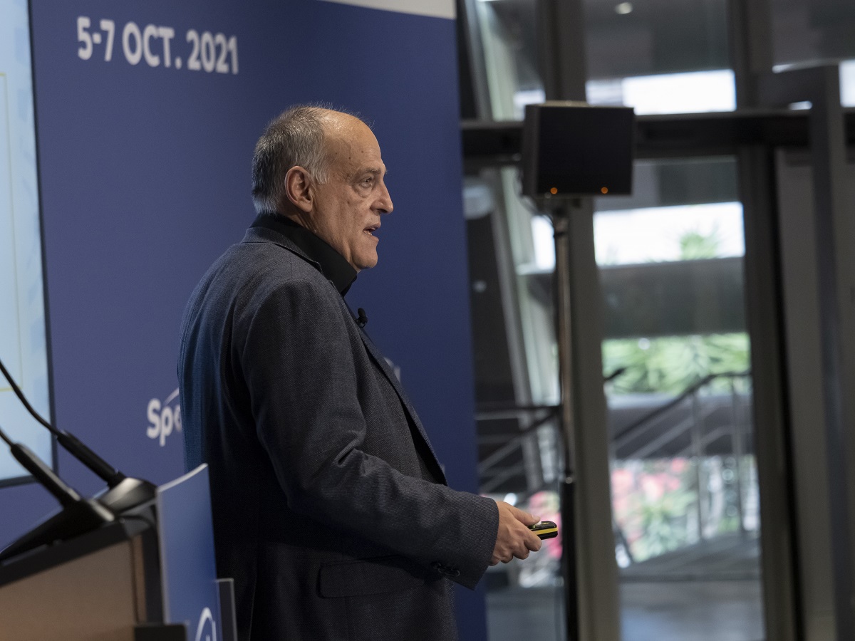 Javier Tebas y la respuesta a Thibaut Courtois: «Real Madrid pidió 21 días y tendrá 20»
