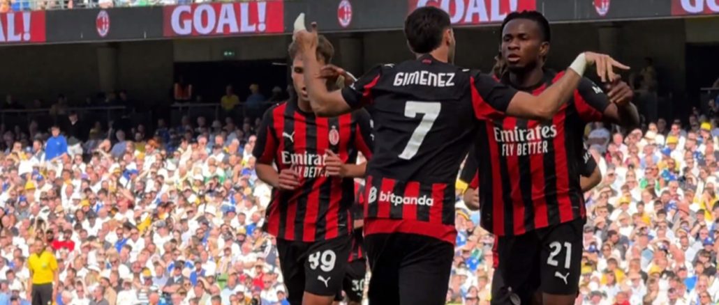 Leeds y Milan empataron con gol de Santi Giménez