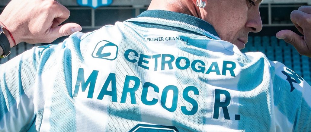 En la camiseta le cortaron el apellido a Marcos Rojo para que la relación colorada no aparezca en Racing