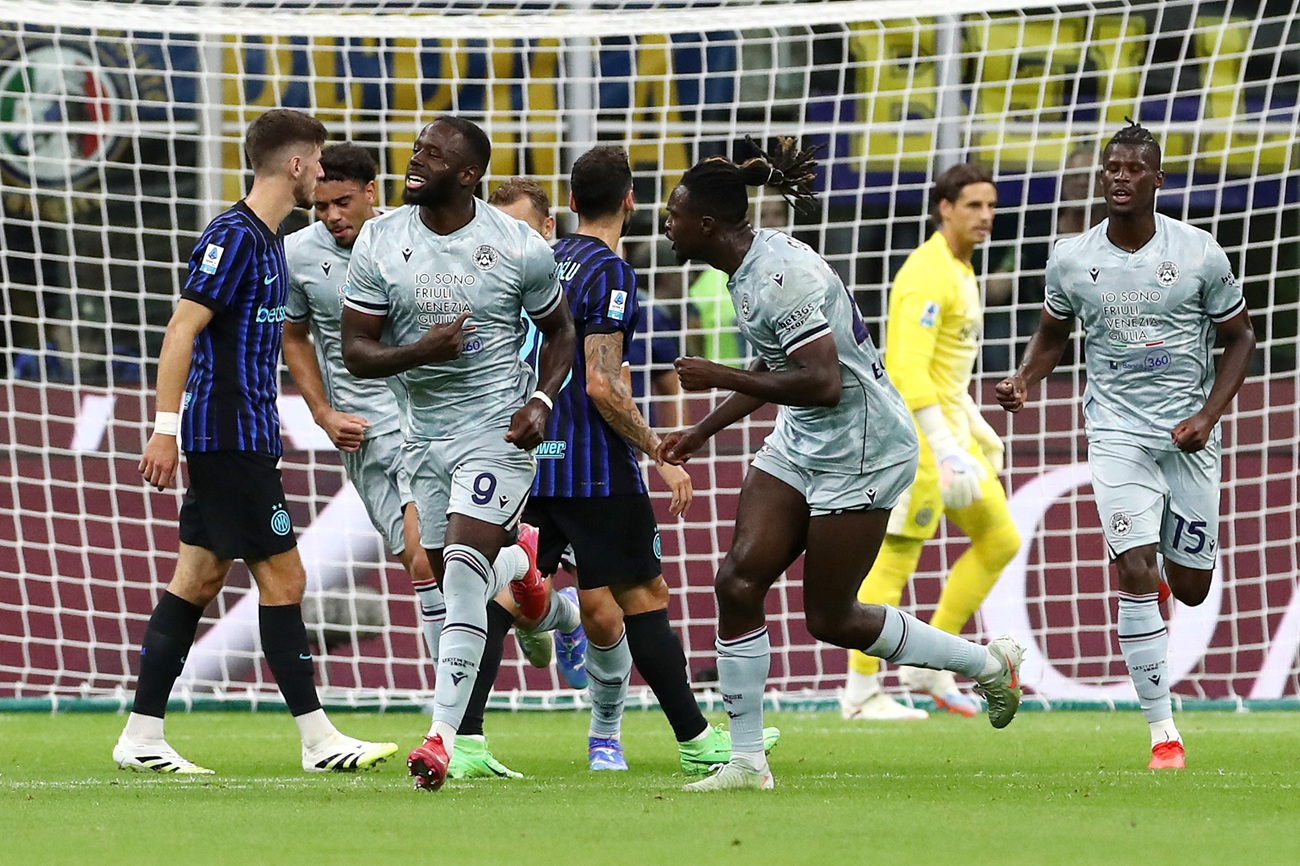 Udinese dio el golpe venciendo a Inter en Milán