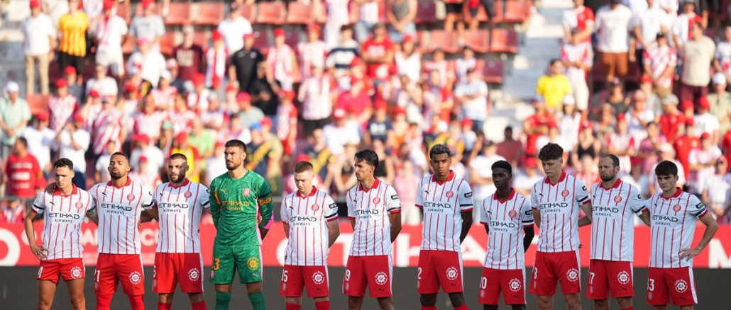 Hubo un minuto de silencio en Girona - Rayo Vallecano por la muerte del padre de Cristhian Stuani