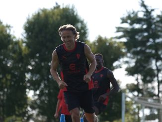 El primer entrenamiento de Luka Modric en el Milan