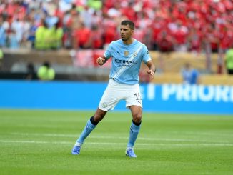 Rodri volvió a ser titular en el Manchester City tras casi un año.