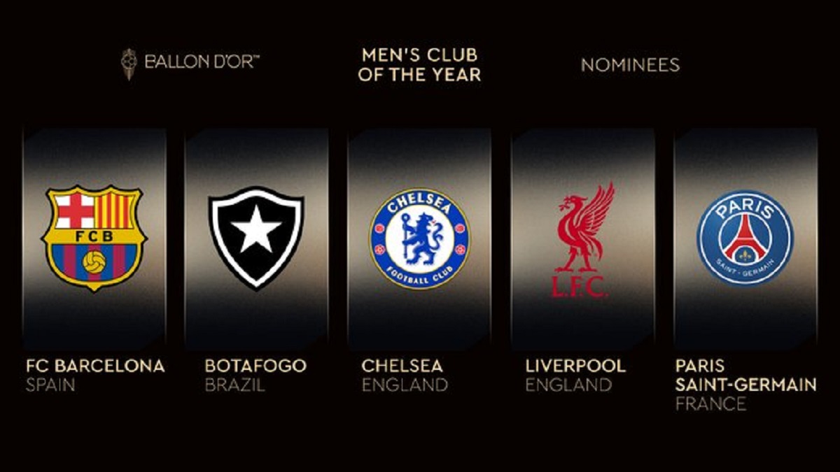 Botafogo se mete en el medio de los europeos al Balón de Oro de mejor equipo