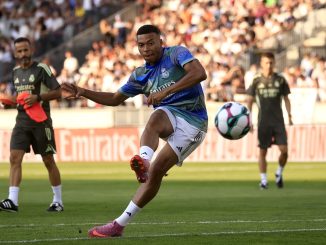 Real Madrid le gana 2 a 0 al WSG Tirol en 20 minutos. El segundo fue una gran asistencia de Arda Güler y golazo de Kylian Mbappé