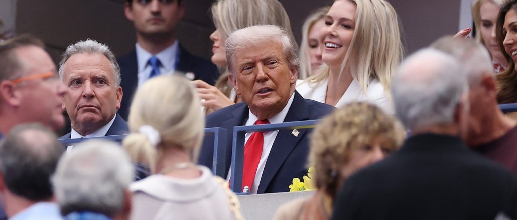 Donald Trump se presentó en la final del US Open