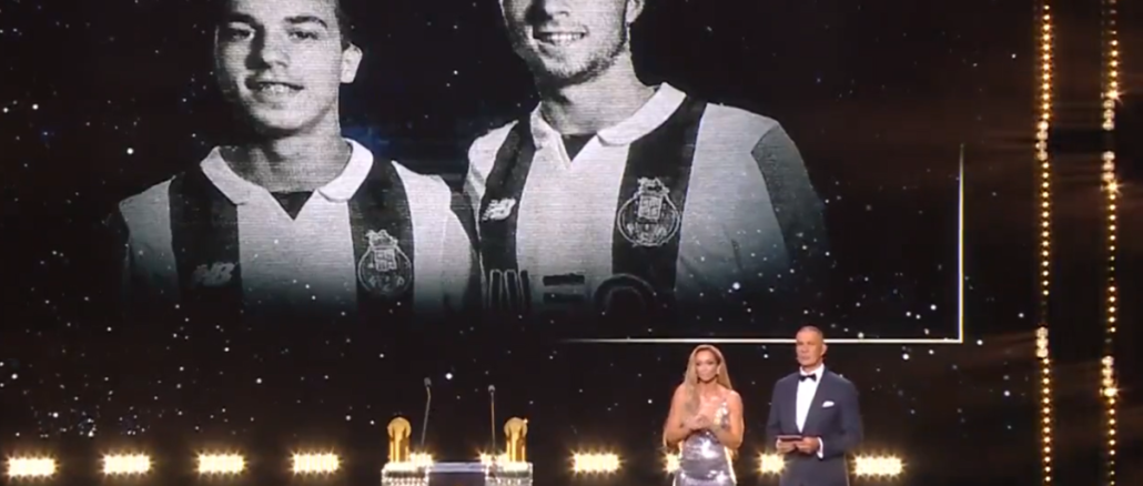 Diogo Jota y Andre Silva en Balon de Oro Emotivo homenaje a Diogo Jota en la gala del Balón de Oro