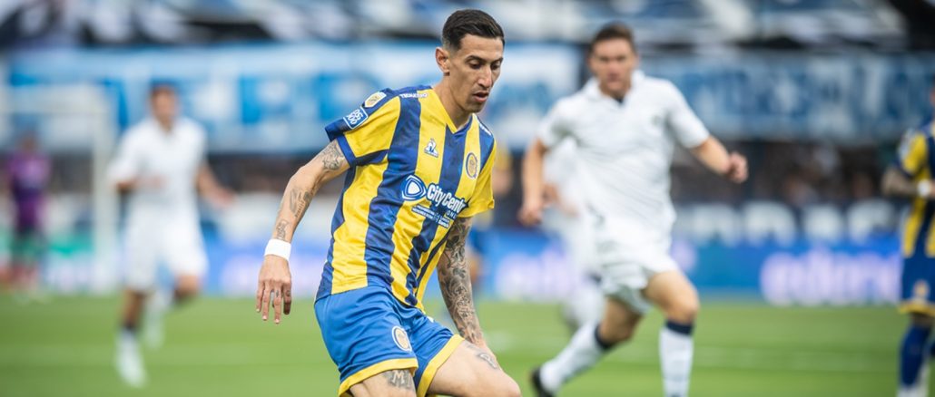 Gol y asistencia de Di María a Gimnasia Rosario Central goleó en el Bosque con Di María protagonista