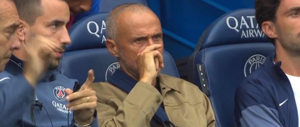 Luis Enrique reapareció en el banco del PSG