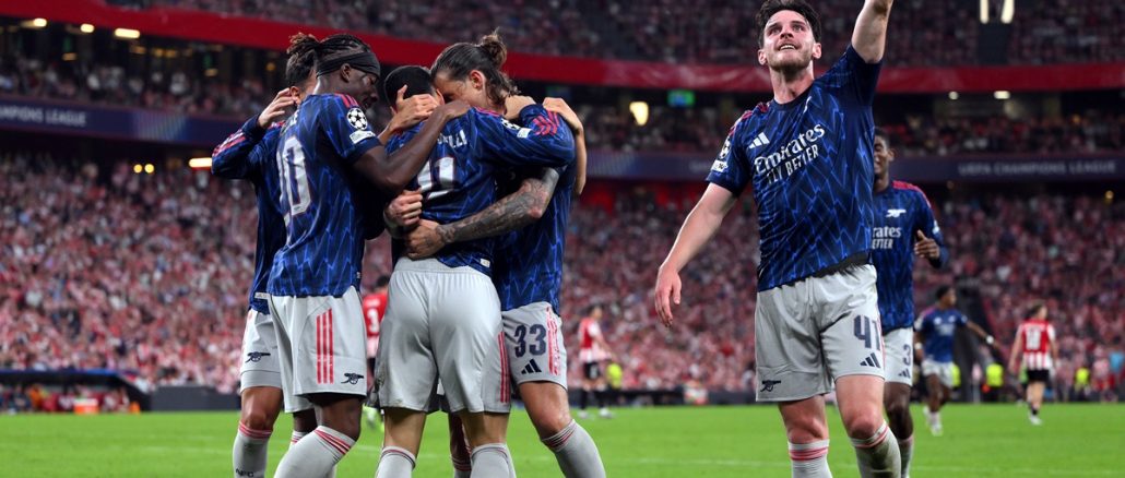 Arsenal arrancó la Champions League ganando 2 a 0 en Bilbao