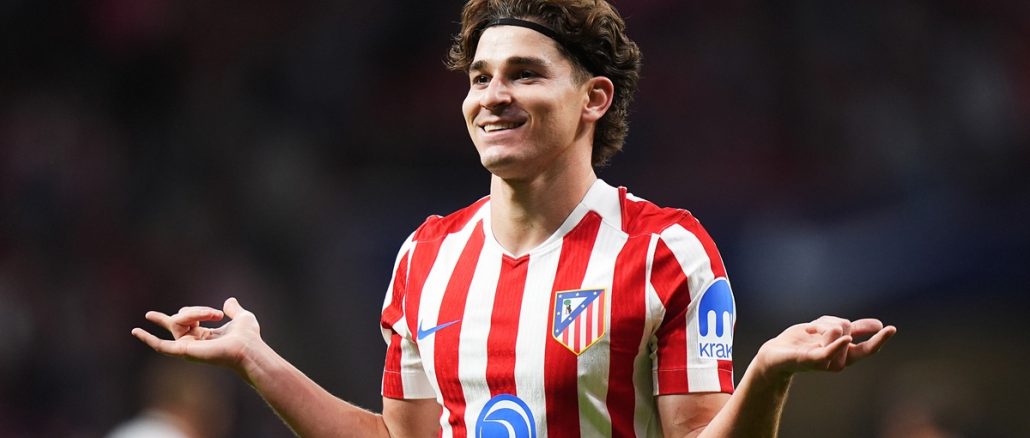 Julián Álvarez firmó su primer hat-trick con Atlético