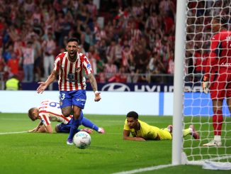 ¡Un grito en 52 minutos! Nicolás González debutó en Atlético Madrid con un gol a Villarreal